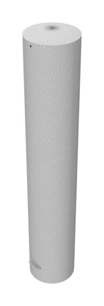 Schake Stahlrohrpoller Ø 273 x 5 mm ortsfest, zum Einbetonieren feuerverzinkt / weiß beschichtet, feuerverzinkt, Gesamtlänge: 1500 mm, 40271