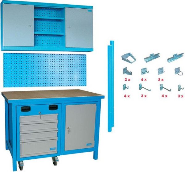 Güde Werkbank-Set MEGA 31-teilig, Breite Arbeitsplatte: 1200 mm, 00731, 4015671209269