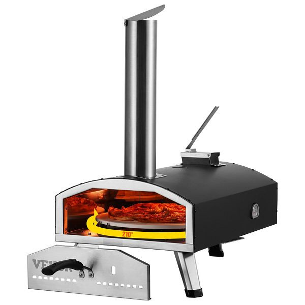 VEVOR Outdoor Pizza Ofen Tragbarer Holzpellet Pizzaofen Eisen Party 30cm, BXPSL12YCKLPK77LXV0