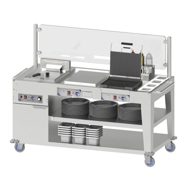 Casselin Multi-Snack-Wagen, Rostfreier Stahl, CCHMS
