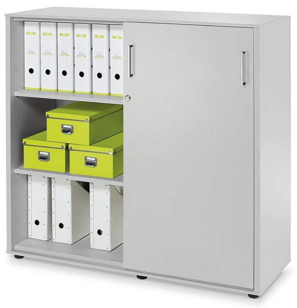 Deskin Schiebetürenschrank EVO, Dekor lichtgrau, B 1200 x H 1098 x T 420 mm, 275231