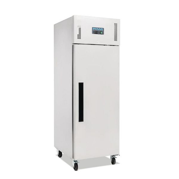 Polar eintüriger Gefrierschrank Edelstahl 600L, GN 2/1-geeignet, G593