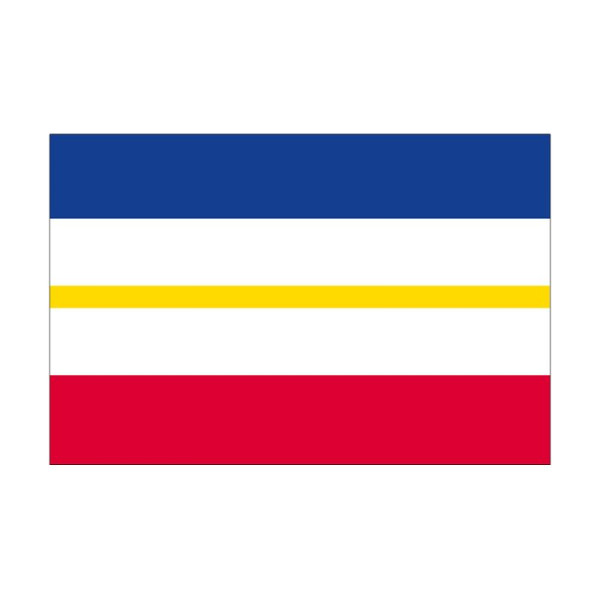 Stein HGS Landesflagge Mecklenburg Vorpommern (ohne Wappen), 200 x 335 cm (Querformat), mit Seil und Schlaufe, FlagTop 110 g/m², für Fahnenmasten ab 8 m, ohne Hohlsaum, 26382