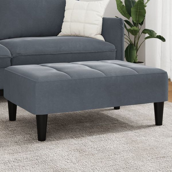 vidaXL Fußhocker Dunkelgrau 77x55x31 cm Samt, Füllung: Schaumstoff, 4007367