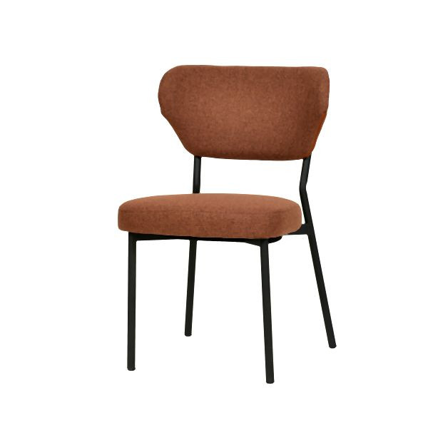 Feros Duko Stapelstuhl mit Bezug, Braun, 51023, 8719979479879