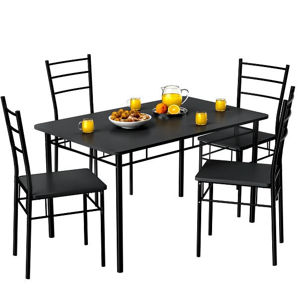 casaria Sitzgruppe Leo 5-tlg Anthrazit, 109683, 4251779131020