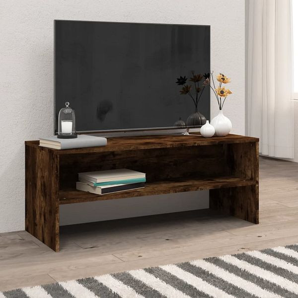 vidaXL TV-Schrank Räuchereiche 100x40x40 cm Holzwerkstoff, 815231