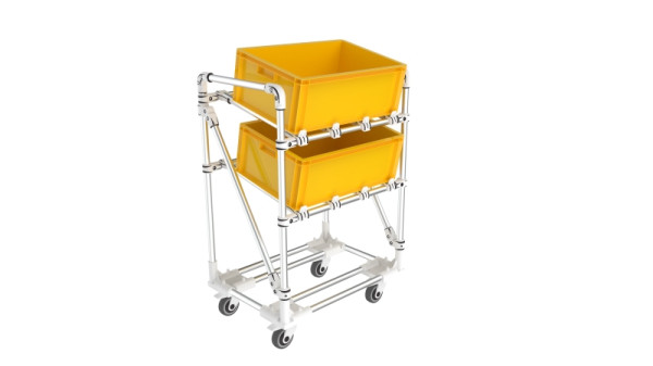 TRILOGIQ Bereitstellungs-Trolley mit 2 Ebenen, 19568-04