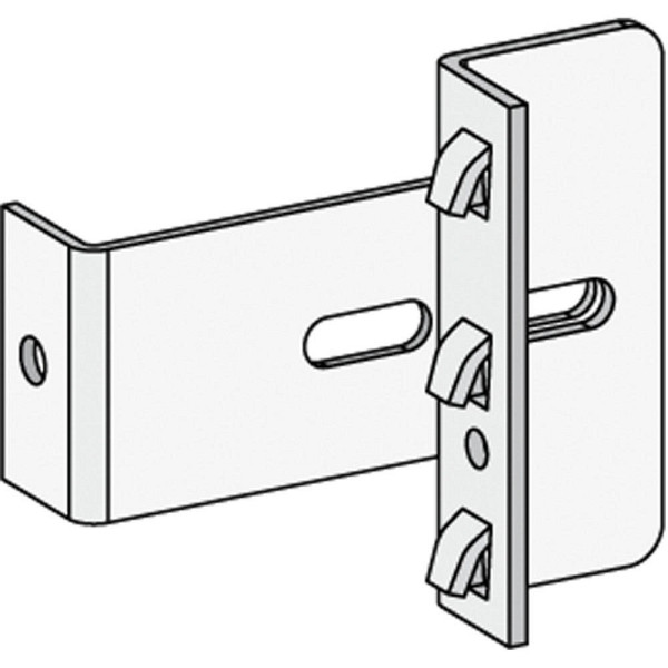Deskin Wandverankerung zu Steckregal STA 2000 Plus, verstellbarer Regal-Wand-Abstand bis 45 mm, verzinkt, inklusive Montagematerial, 239393