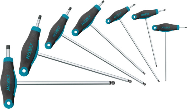 Hazet Schraubendreher Satz, mit T-Griff, Innen-Sechskant Profil, Anzahl Werkzeuge: 7, 829KK/7