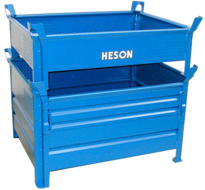 Heson Transportbehälter 1505 mit 1/2 Klappe, blau, 800 x 500 x 500, 1505-05-04