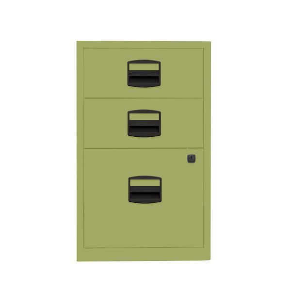 Bisley Home Beistellschrank PFA, 2 Universalschubladen, 1 HR-Schublade, 604 grün, PFA3604