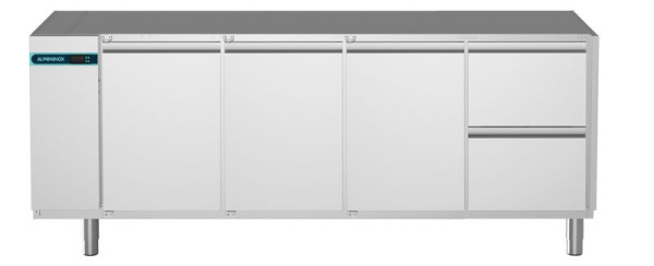 ALPENINOX Kühltisch, 4 Abteile CLO 650 4-7011, für GN 1/1, zentralgekühlt, Umluftkühlung, 402713337