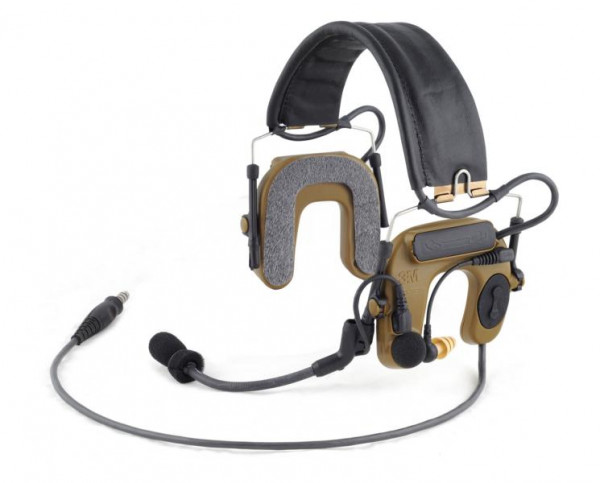 3M PELTOR ComTac IV Hybrid Headset, J11 Stecker, Standardverkabelung, Dynamisches Mikrofon, Grün, Kopfbügel, MT16H044F-38 GN, 7000108487