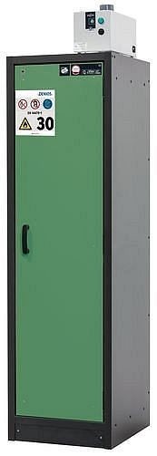 asecos Gefahrstoffschrank Basis-Line 30-63R, 565 mm, 3 Einlegeböden, Tür grün (rechts), 3100706830076