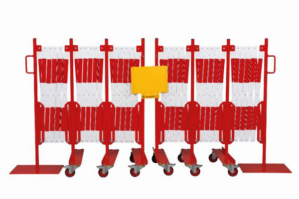 CRASH STOP Set aus 2 Stück Scherengitter rot-weiß je 8,0m, 70-120