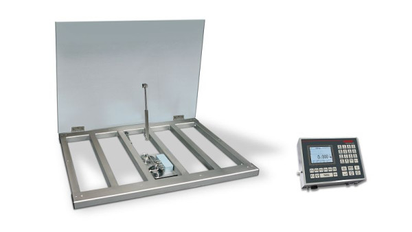 Soehnle Bodenwaage eichfähig Edelstahl, mit Terminal 3025, aufklappbar, Höchstlast: 3000kg, Ziffernschritt: 500/1000 g, 1500 x 1250 mm, 7788.24.001