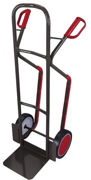 VARIOfit Stahlrohrkarre, Außenmaße: 550 x 615 x 1.305 mm, RAL 7016 anthrazitgrau, Radsatz: Vollgummibereifung, sk-710.006/AG