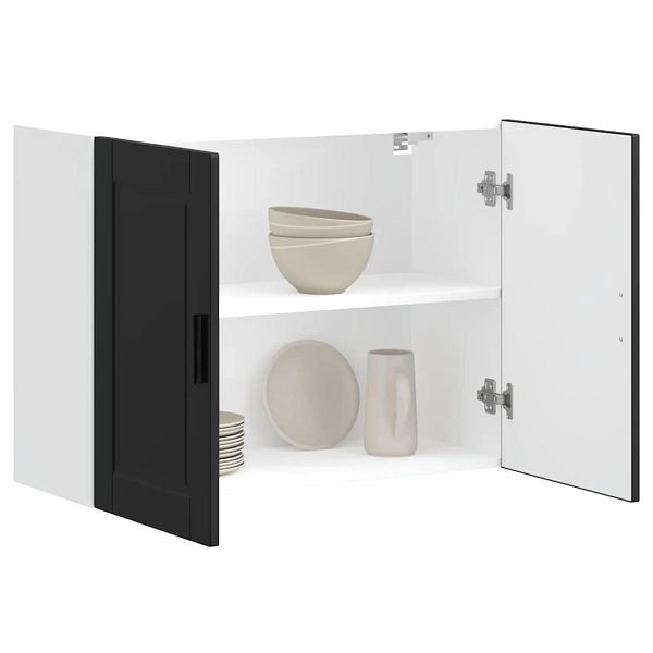 vidaXL Küchen-Hängeschrank Porto Schwarz Holzwerkstoff, 854068