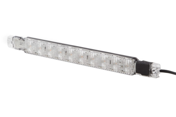 HELLA Blinkleuchte, Strip Lamp, LED, 24V, Anbau/geschraubt, Scheibenfarbe: glasklar, 2500mm, vorne, waagerechte Befestigung, 2BA 980 888-411