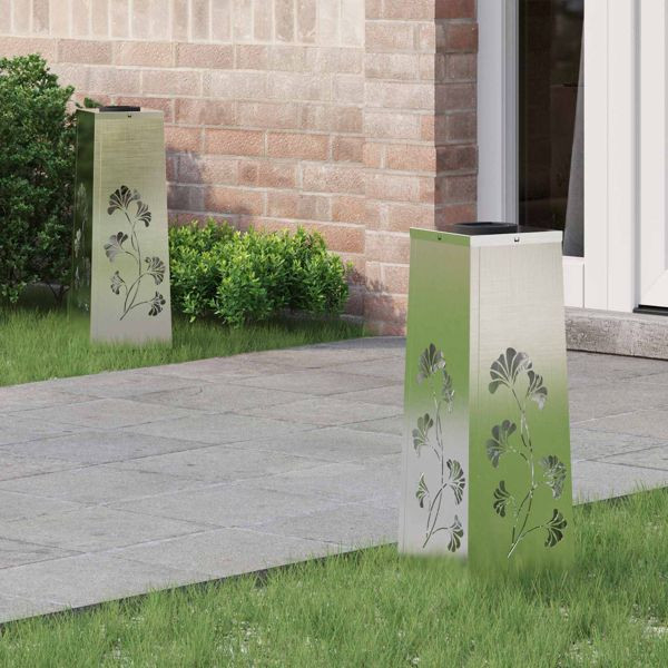 vidaXL Solar LED Weg Licht 2 pcs Rostig Wetterfeststahl, 879755