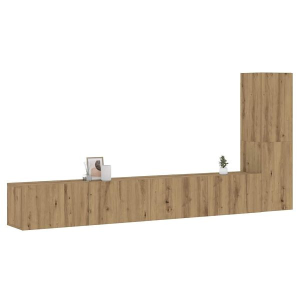 vidaXL TV-Wandschränke 3 Stk. Artisan-Eiche Holzwerkstoff, 3328984