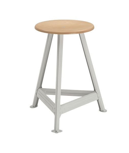 Dringenberg Bandstahlhocker 3-beinig H600, RAL7035, Lichtgrau, 20902018-7035