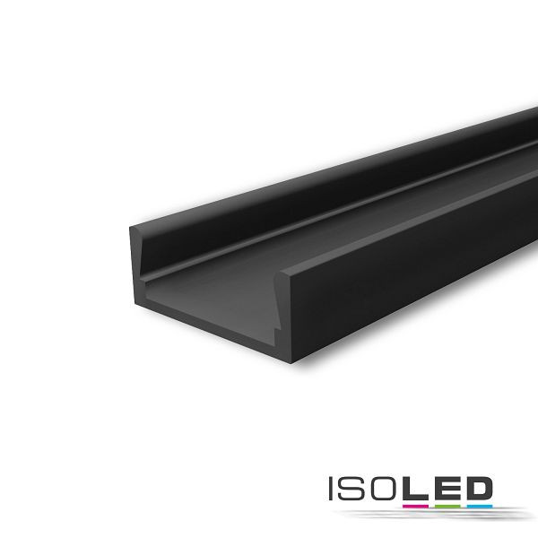 ISOLED LED Montageprofil MINI-AB V2, schwarz RAL9005 Länge: 200cm, 115932