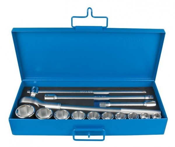 Unior Steckschlüssel-Sortiment 3/4" in Metallkassette, 22-50/14-teilig, 600954