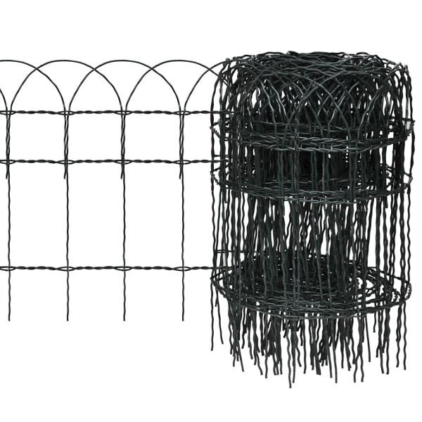 vidaXL Beetzaun Pulverbeschichtetes Eisen 10x0,4 m, 141071
