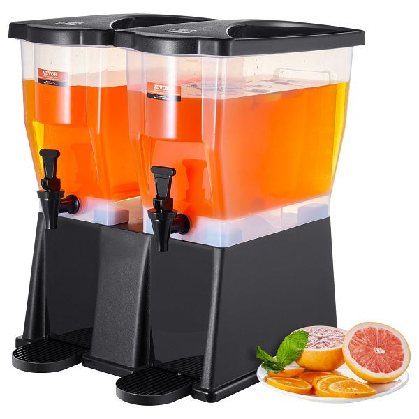 VEVOR Getränkespender, 11 L x 2 für Partys, aus Kunststoff mit Standhahndeckel, für Restaurants, Hotels, Partys, YLFPQSLFPQSLWS7MZV0