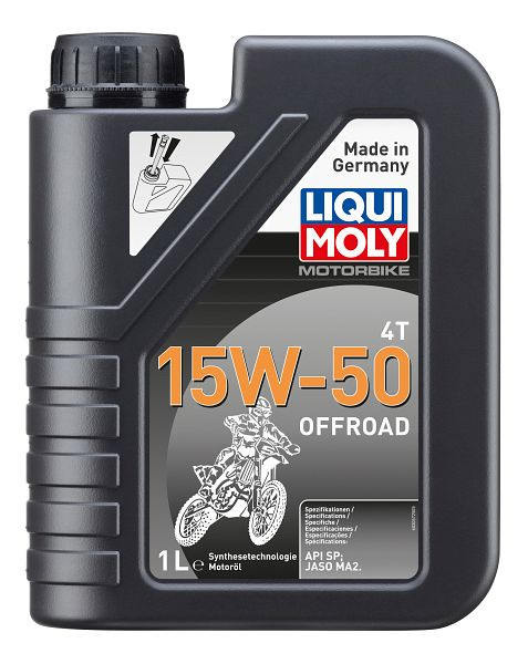 LIQUI MOLY Motoröl Motorbike 4T 15W-50 Offroad, Kanister Kunststoff, VE: 1 Liter, 3057