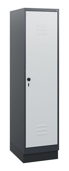 C+P Umkleidespind Classic PLUS, Sockel, 1630x400x500mm, 7016/7035, Drehriegel, 0800205-12 S10013