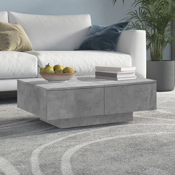 vidaXL Couchtisch Betongrau 90x60x31 cm Holzwerkstoff, 804179