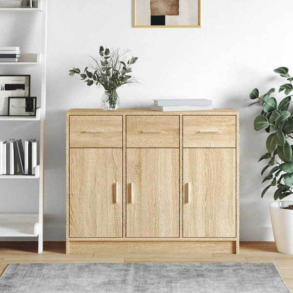 vidaXL Sideboard Sonoma-Eiche 91x28x75 cm Holzwerkstoff, 823011