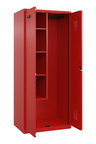 C+P Putzmittel-Spind Evolo PLUS, 2 Abteile, 1850x800x500mm, 3020/3020, Zylinderschloss, 049100-02 S10052