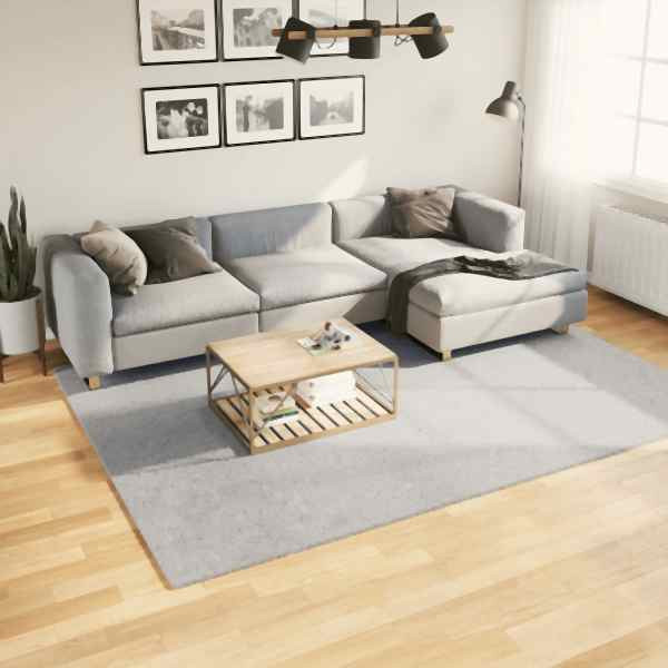 vidaXL Teppich HUARTE Kurzflor Weich und Waschbar Grau 200x280 cm, 375081