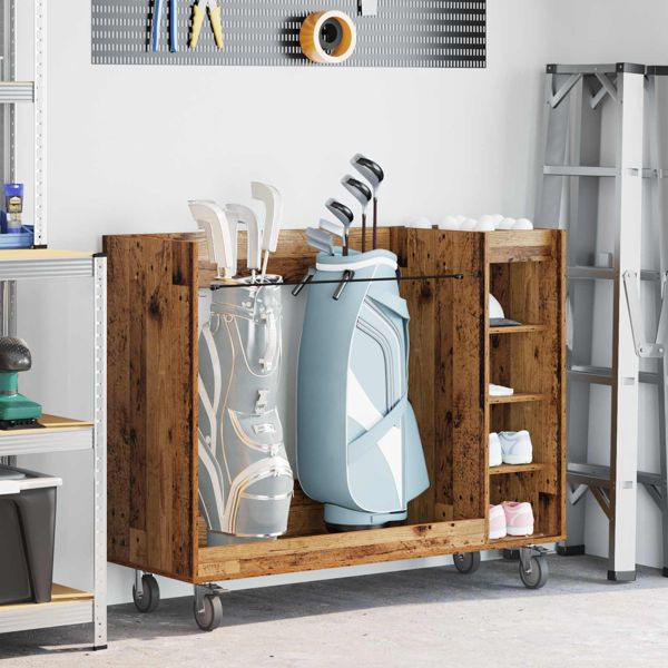 vidaXL Golf Schrank Mit Rad Uni Altholz 120 x 45 x 98 cm, 899477