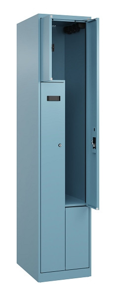 C+P Z-Spind Evolo PLUS, 2 Fächer, 1850x400x500mm, 0010/0010, Zylinderschloss, 049003-122 S10040