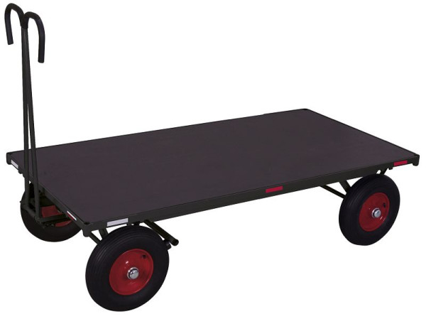 VARIOfit Handpritschenwagen ohne Bordwand, Außenmaß: 2.065 x 1.000 x 1.340 mm, RAL 7016 anthrazitgrau, Radsatz: Luftbereifung, zu-05202/AG