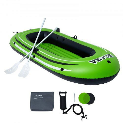 VEVOR Schlauchboot 2-Personen-Fischerboot, inkl. 45,6 Zoll Aluminiumruder, Hochleistungspumpe, Angelrutenhalter, 226,8 kg Tragkraft, YCK2RK0000004FUE8V0