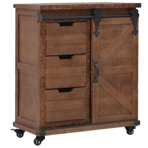 vidaXL Sideboard Massivholz Tanne 64x33,5x75 cm Braun, 246120