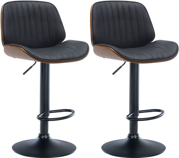 CLP Barhocker Nova Kunstleder, walnuss/schwarz, VE: 2 Stück, 324895