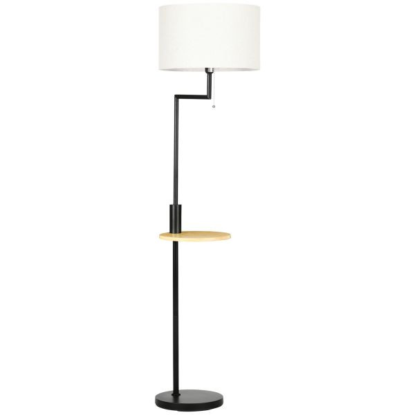 HOMCOM Stehleuchte, Stehlampe mit Ablage, 40 W Standlampe mit USB-Anschluss, B31-333