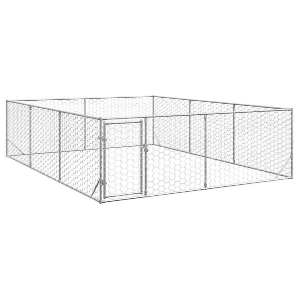 vidaXL Outdoor-Hundezwinger mit Tür 3x4x1 m Verzinkter Stahl, 4105414