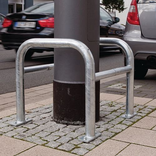 Moravia Säulenschutz verzinkt, 600 x 520 x 520 mm, Rundumschutz für Säulen, Masten und Pfeilern, Typ VZ-520, 219736