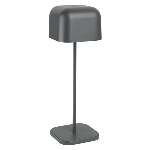 Olympia Lucca Tischlampe Quadratische Kuppel Grau 300mm, HZ215