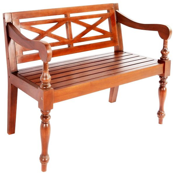 vidaXL Batavia-Sitzbank 98 cm Mahagoni Massivholz Dunkelbraun, 246968