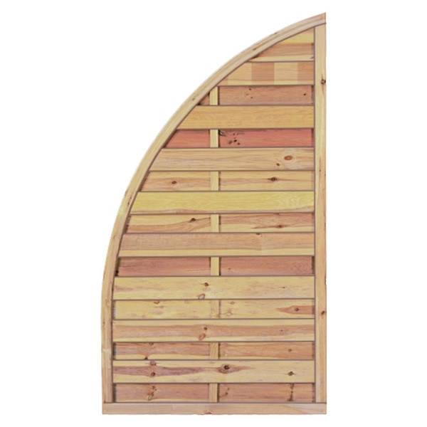 T&J Maxi-Bogen Abschluß 90 x 160 cm, Rahmen 45/45 mm, kdi grün, Lamellen geriffelt & geschraubt, 11760