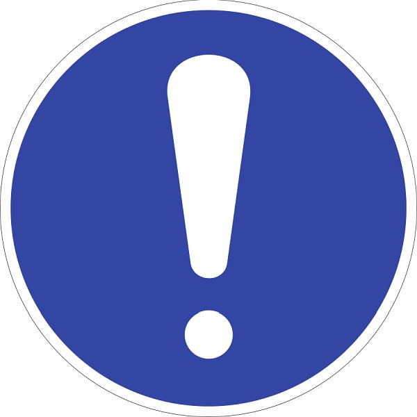 Moedel Allgemeines Gebotszeichen ISO 7010, Folie, Ø 100 mm, 52342